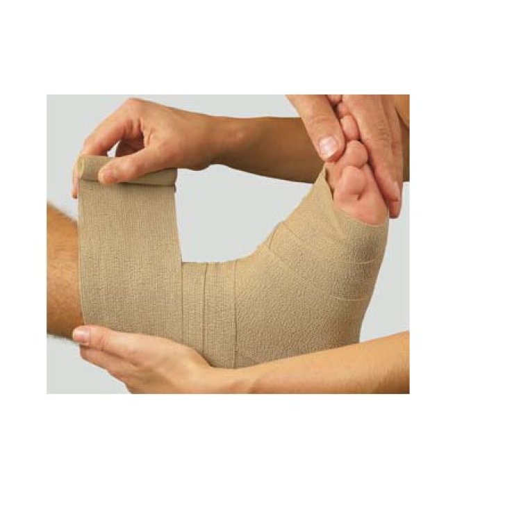BENDA ELASTICA DAUERBINDE F ALTA ESTENSIBILITA' COMPRESSIONELEGGERA 10X700CM CON GRAFFETTE