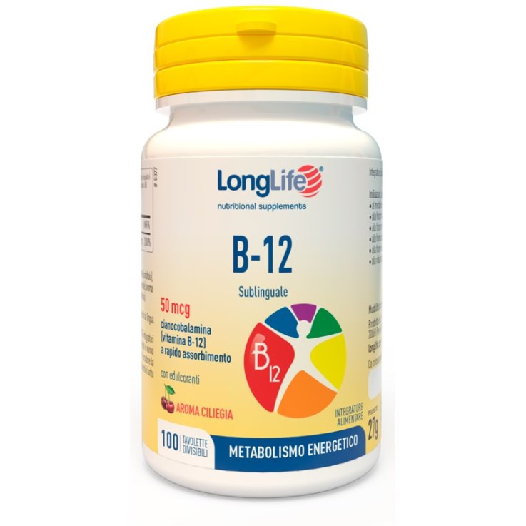 LONGLIFE B12 50MCG SUBLINGUALE 100 TAVOLETTE LONGLIFE B12 50MCG SUBLINGUALE 100 TAVOLETTE