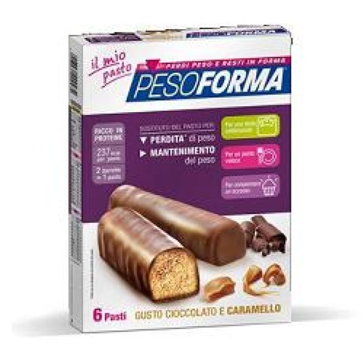 PESOFORMA BARRETTA CIOCCOLATO CARAMELLO 12 X 31 G PESOFORMA BARRETTA CIOCCOLATO CARAMELLO 12 X 31 G