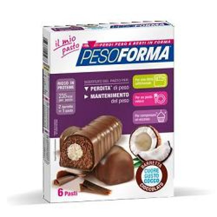 PESOFORMA BARRETTA CUORE COCCO 6 PASTI 12 X 31 G PESOFORMA BARRETTA CUORE COCCO 6 PASTI 12 X 31 G