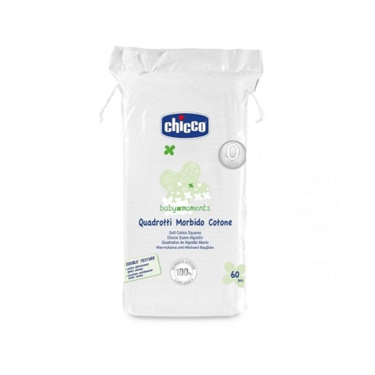 CHICCO BABY MOMENTS QUADROTTI MORBIDO COTONE 60 PEZZI