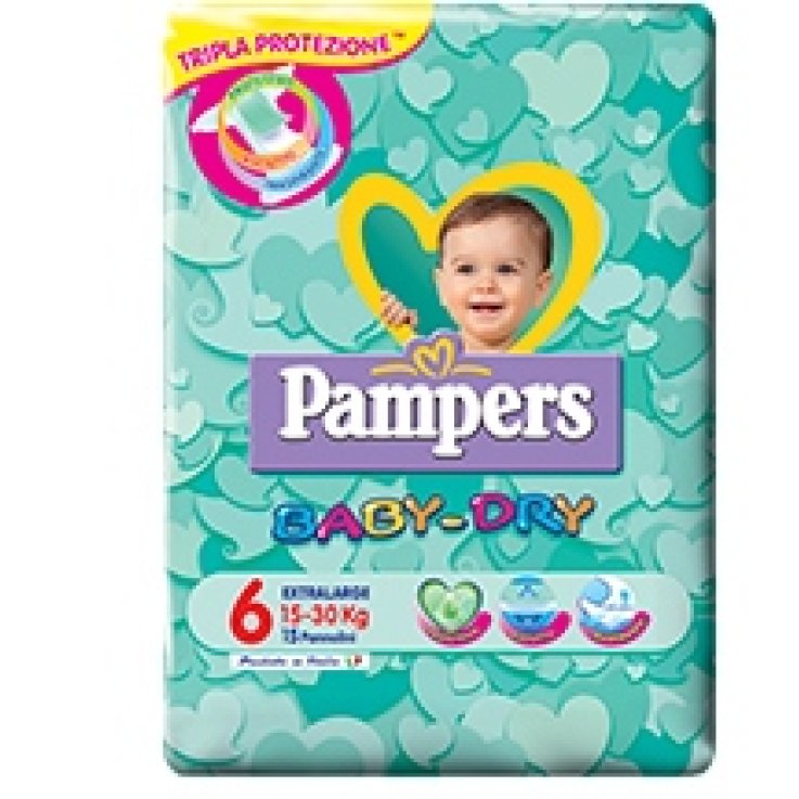 PAMPERS BABY DRY DOWNCOUNT XL 15 PEZZI