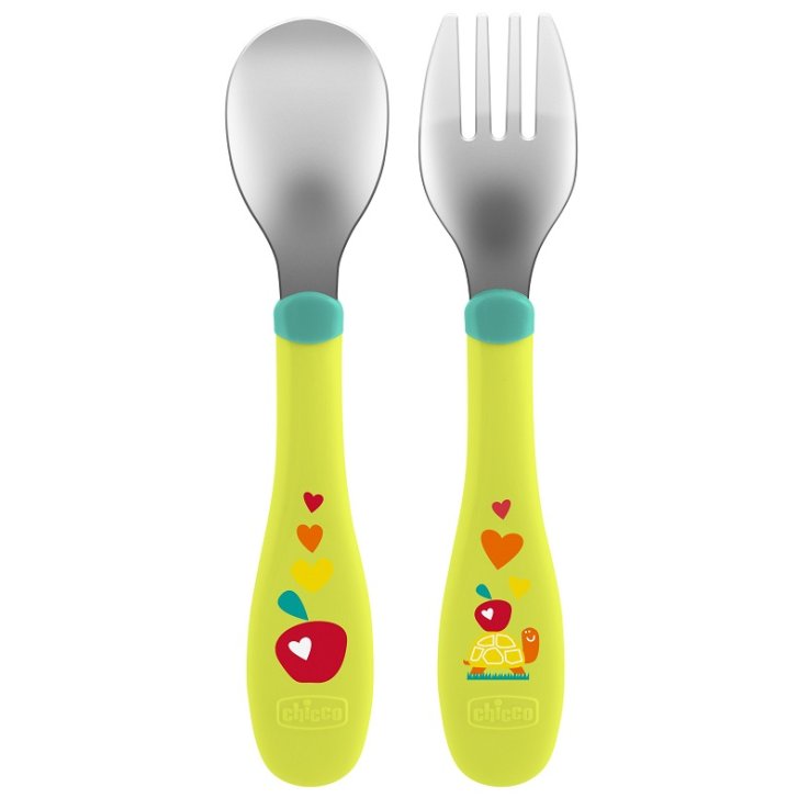 POSATE 161023 INOX 18M+ VERDE