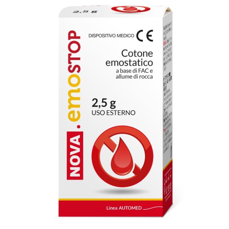 COTONE EMOSTATICO NOVA EMOSTOP CON FAC E ALLUME DI ROCCA 2,5G