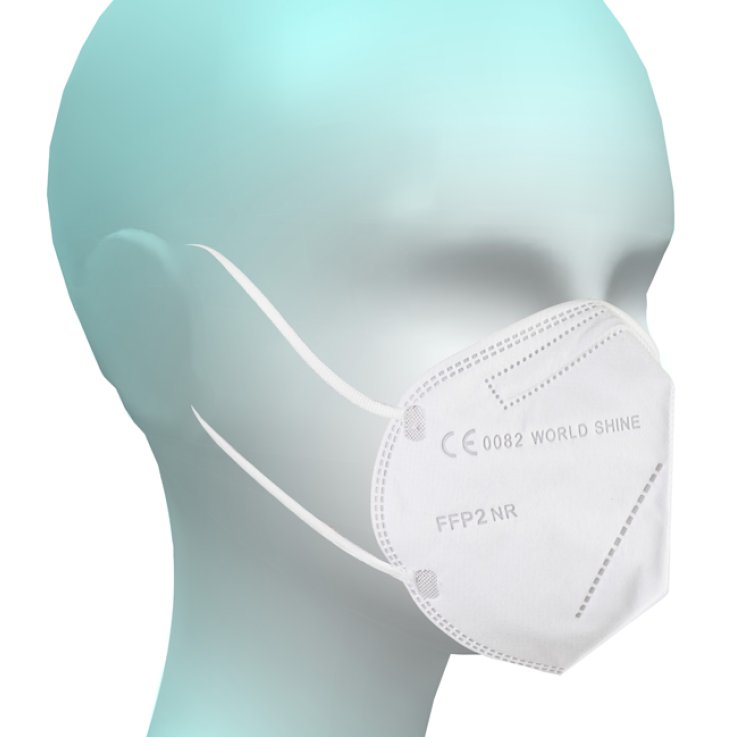 SEMIMASCHERA FILTRANTE FILTRANTE FFP2 WORLD SHINE 1 PEZZO