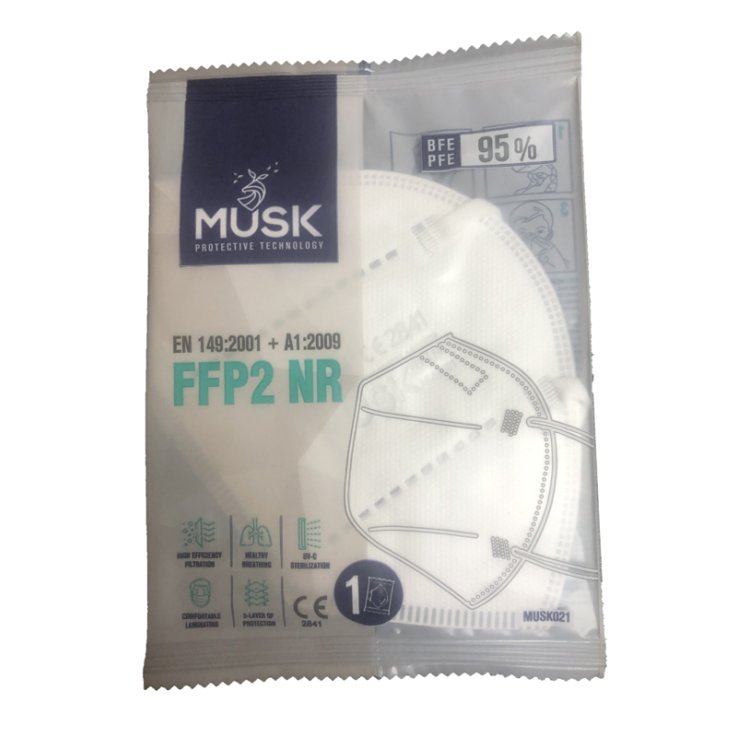 MUSK SEMIMASCHERA FILTRANTE FFP2 BIANCO 1 PEZZO