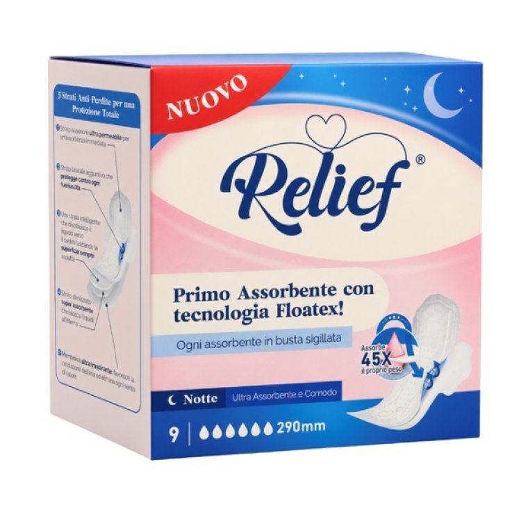 RELIEF ASSORBENTI NOTTE 9PZ